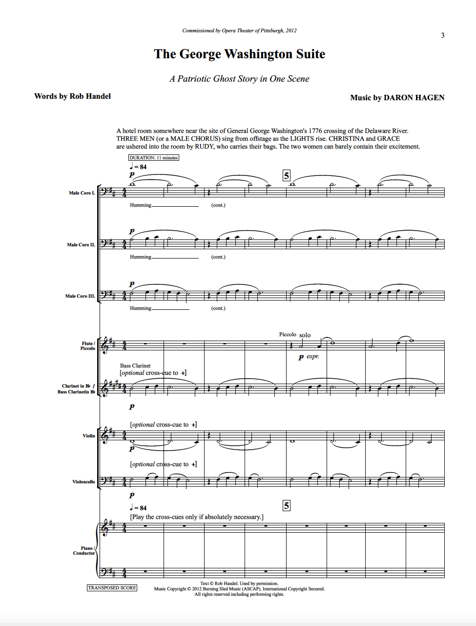 The first page of the opera's full score.