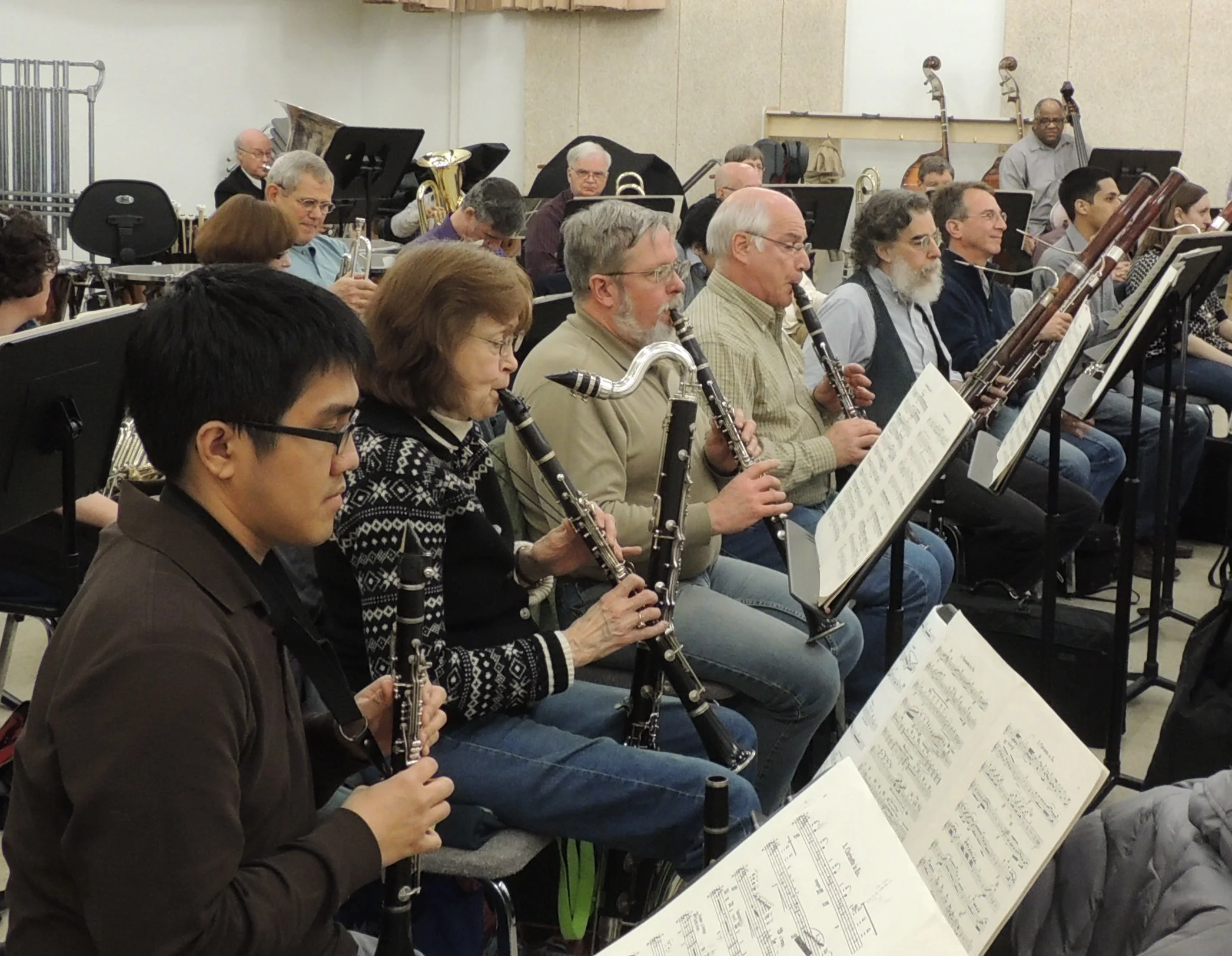 A typical rehearsal features several works from the standard symphonic repertoire.