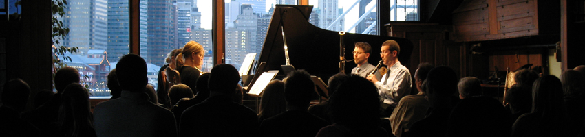 Bargemusic, at the Fulton Pier in Brooklyn.