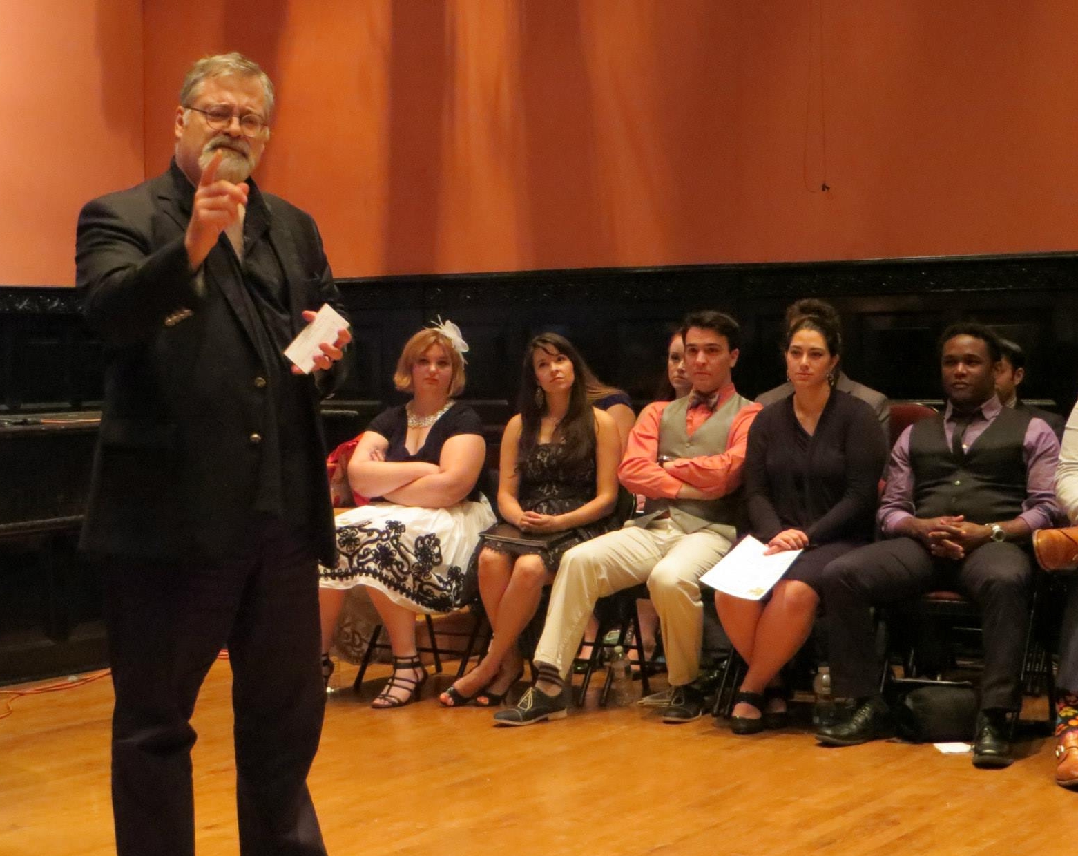 Lecturing on Onegin's libretto to Ghenady Meierson's Russian Opera Workshop at the Academy of Vocal Arts in Philadelphia in summer 2014.