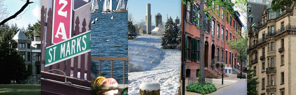 Photos of the six locations described in music.