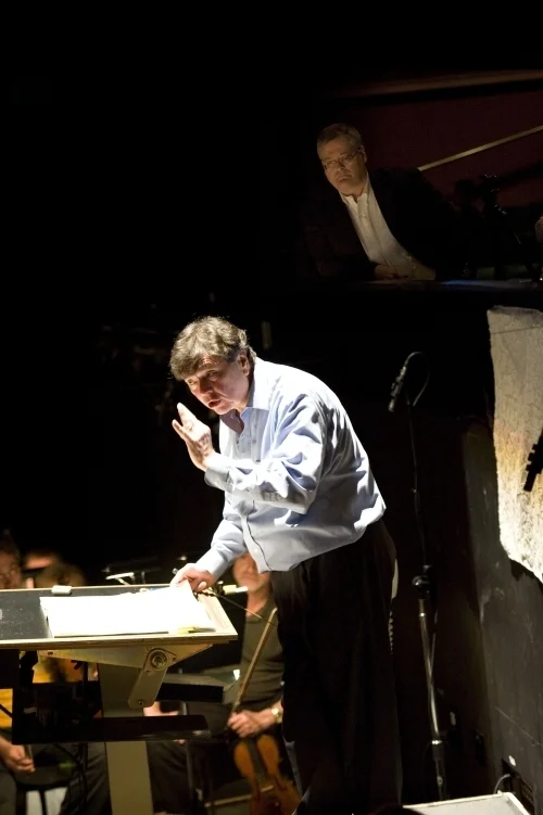Observing as Gerard Schwarz rehearses "Amelia" for Seattle Opera. (Photo by Rozarii Lynch)