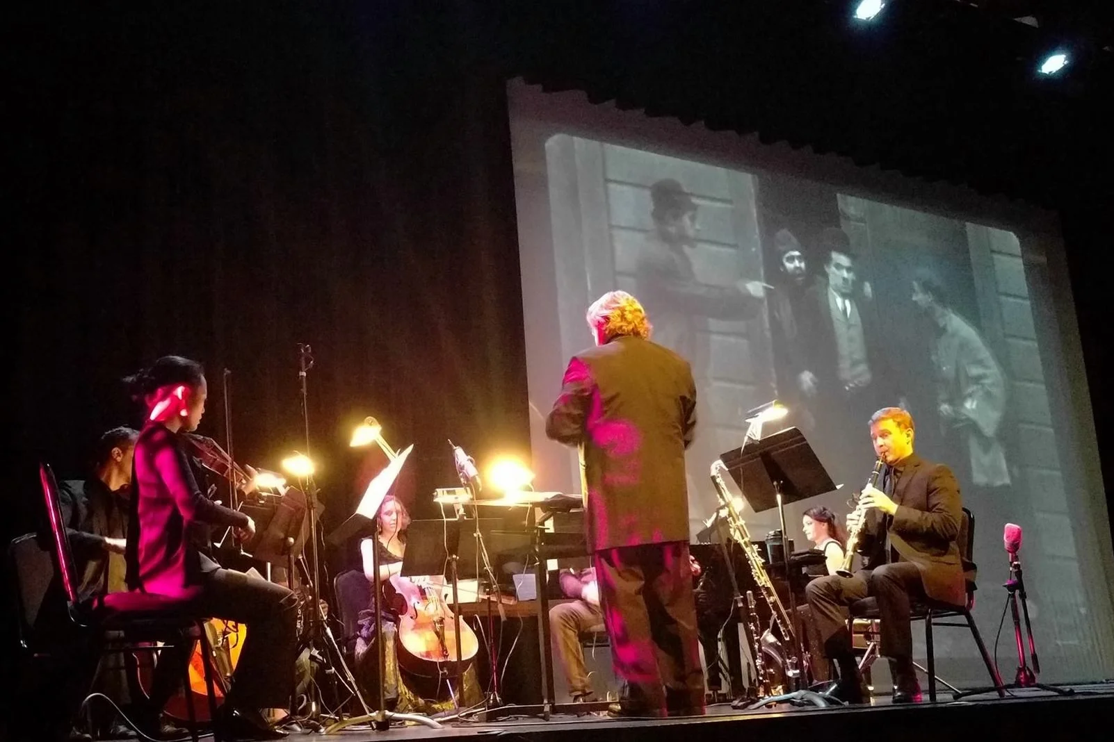 Chamber Music on the Fox performs the work to film as part of the Elgin Film Festival in September 2017.