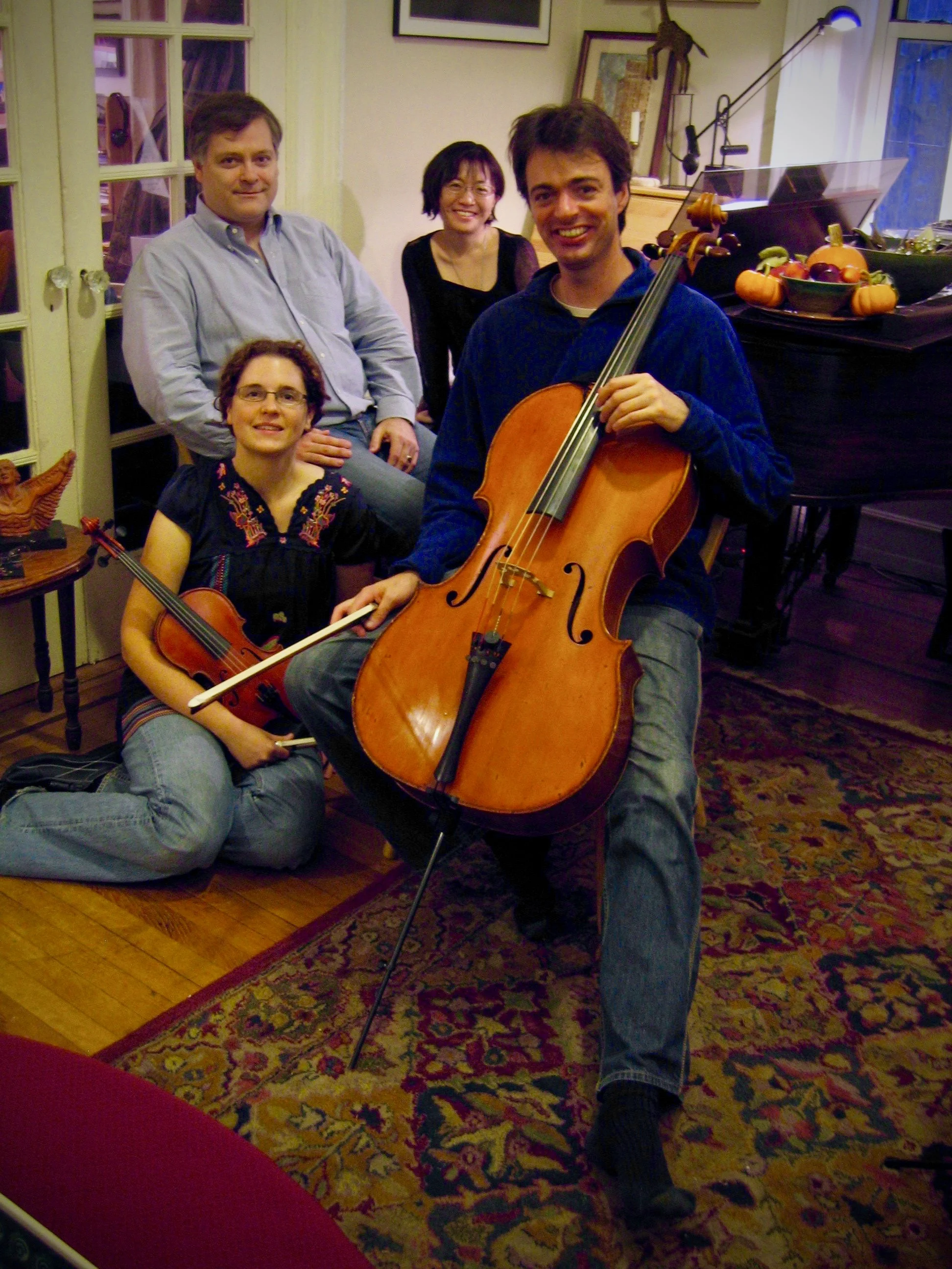 Hagen and the Amelia Trio on 20 October 2007 in his New York City apartment.