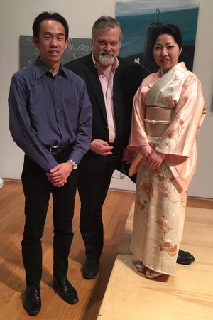 Duo YUMENO and composer Hagen at the Tenri Cultural Institute in Manhattan.
