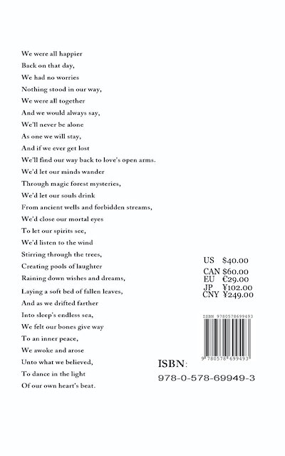 (back cover) featuring poem We Were All Happier by Jason Miller