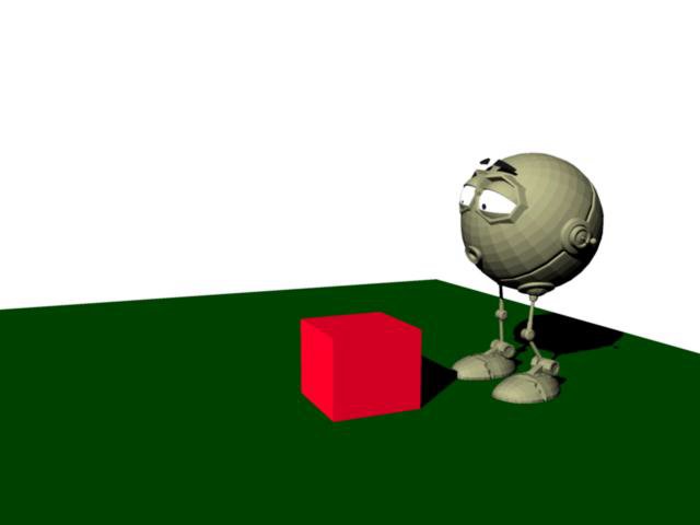 Character jumping over box
