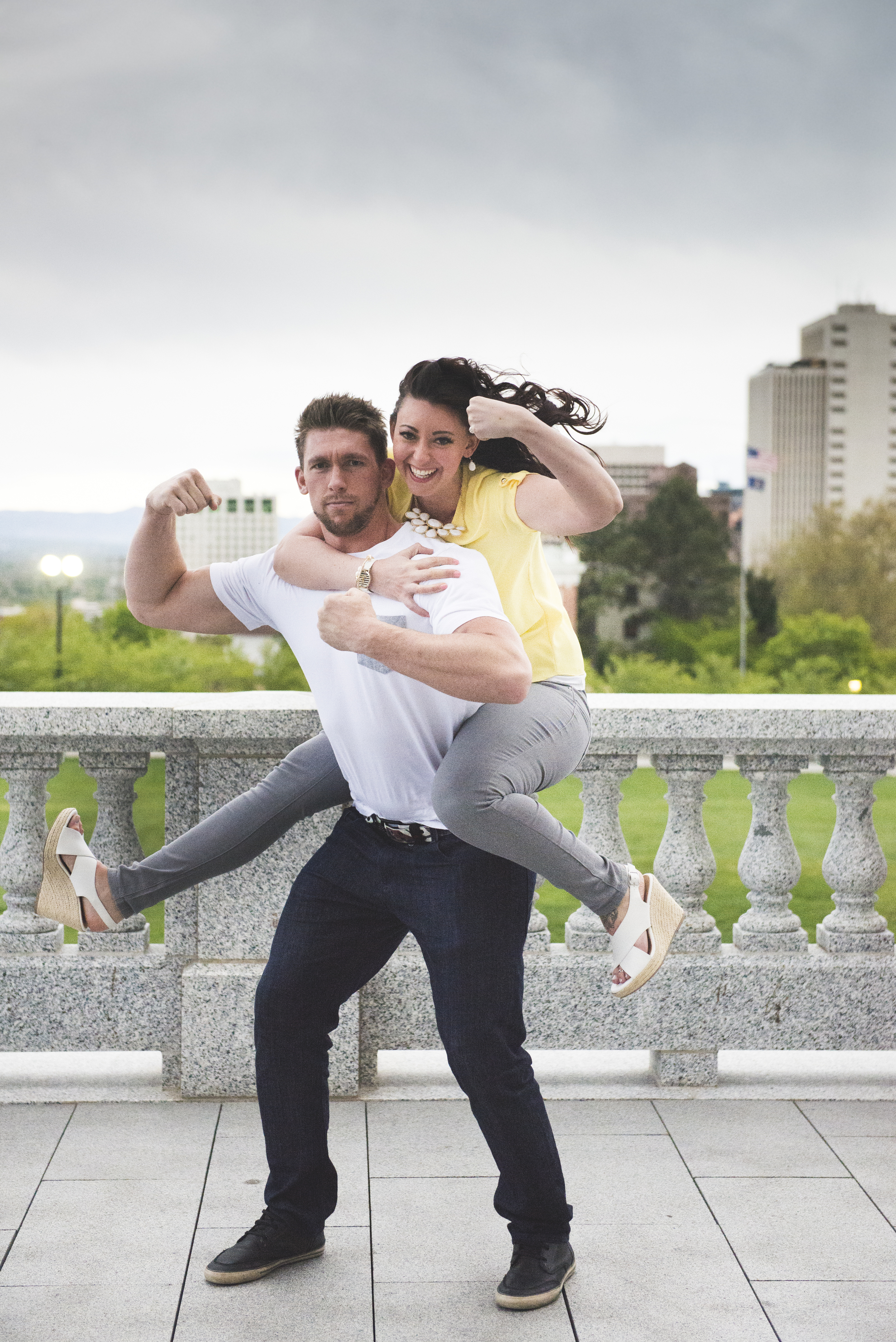 Riley and his sister demonstrate great strength after a session. 