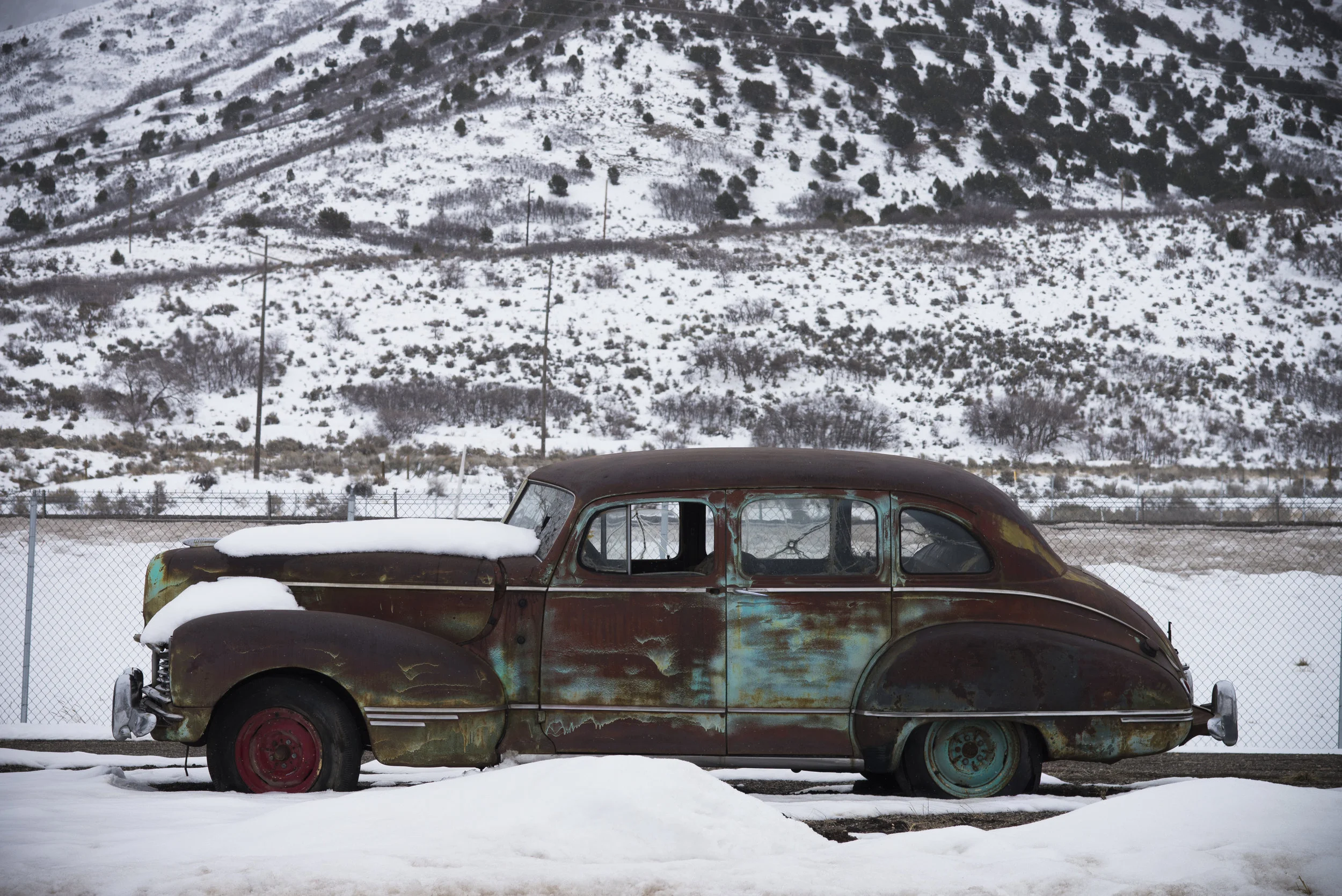 Though I didn't take any pictures of the car, I was able to go back the following week (another home to shoot) and finally document where I found him.