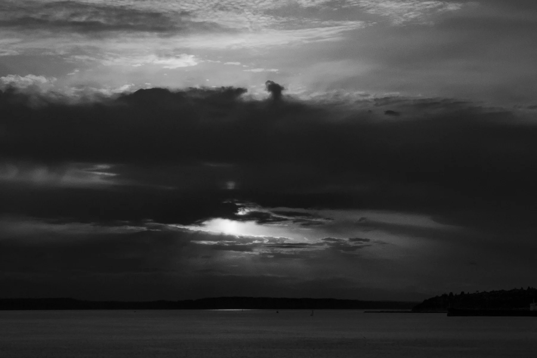 To quote Travis Lovell (my professor at UVU) when I asked him why he took sunset pictures with black and white film, he said "Sunsets still have value"&nbsp; I took this 2 ways, they have value in density and luminance, as well as in beauty. This is…