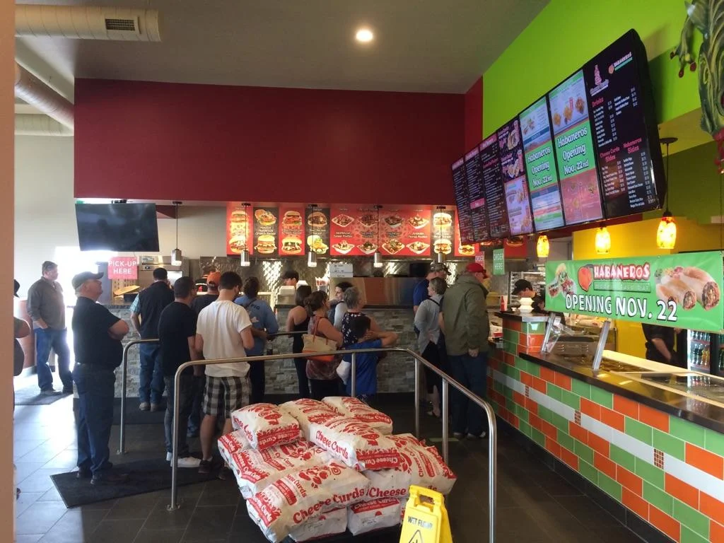 The lines were abundant with very happy customers opening day. 
