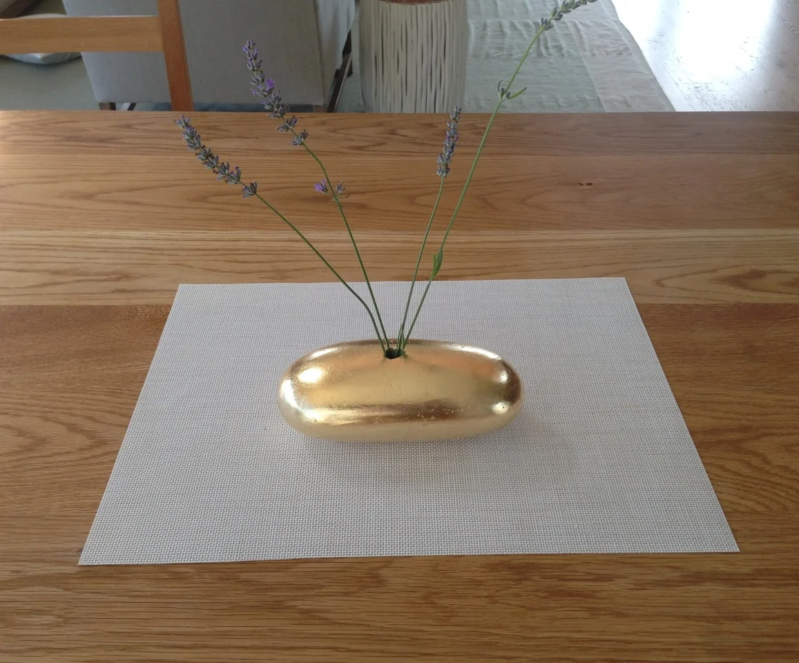 Gold stone vase, 2013