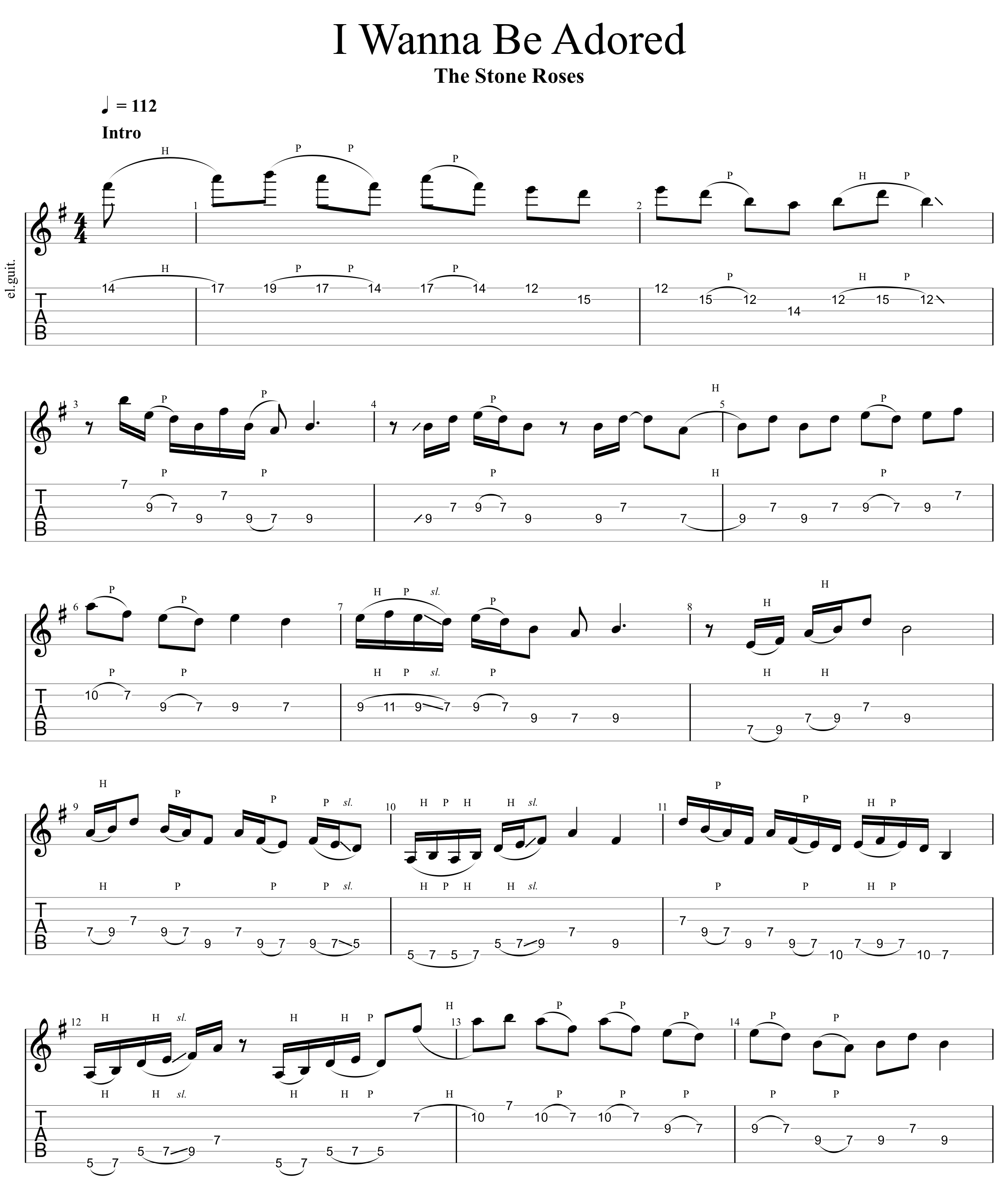 Guitar Lessons In Manchester And Online With Michael Banfield I Wanna Be Adored Tab Guitar Lessons In Manchester And Online With Michael Banfield I Wanna Be Adored Tab