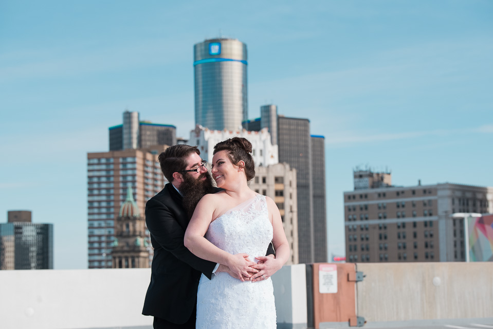 17.04.01_Napela Wedding-40.7bride, dance, Detroit, downtown detroit, Groom, Lapum-Napela Wedding, rencen, the z parking garage, wedding gown.jpg