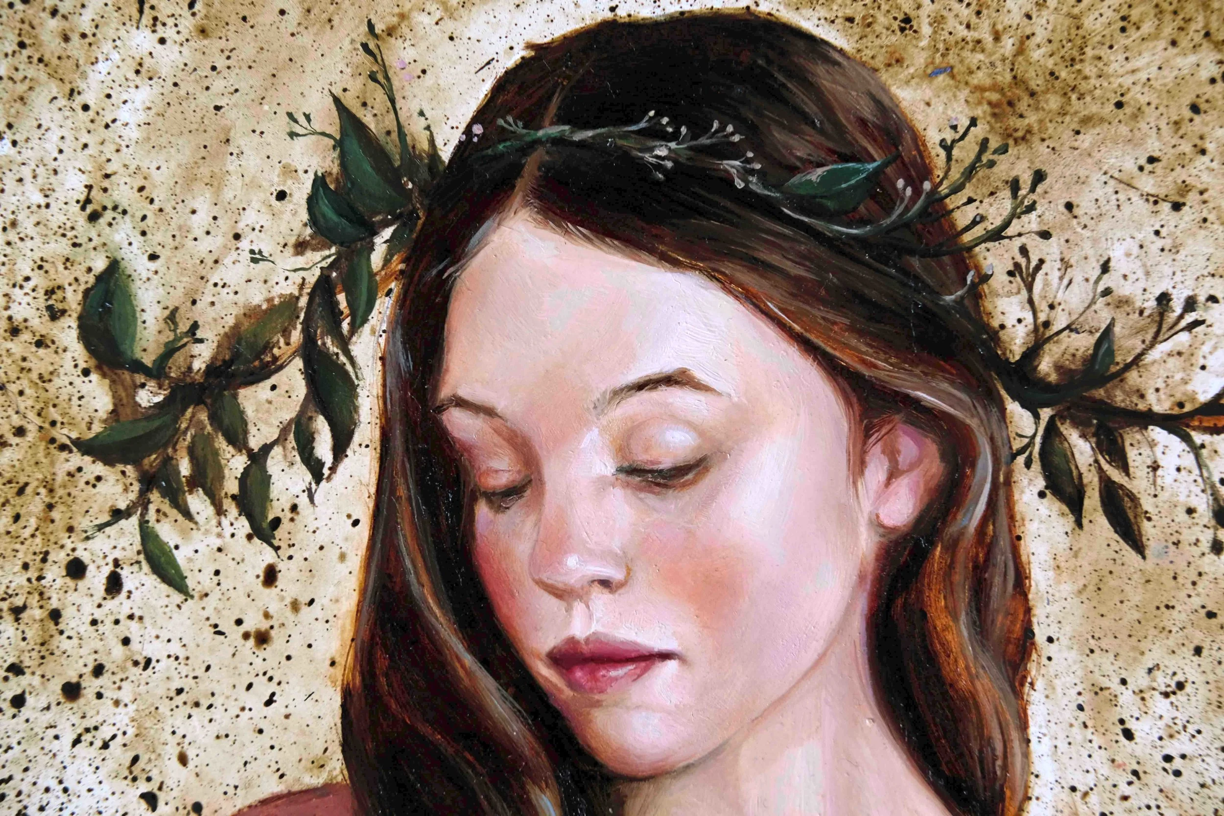 Detail of Evergreen by Soraya Bradley, A Painting