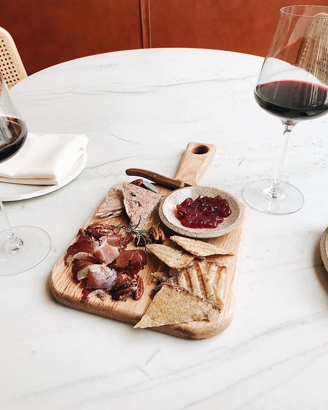 Look mom, I made some cool food!

Pork and Rabbit Cheek Terrine, Duck Prosciutto, Spiced Pecans, Cranberry Sauce, Crostini. A special holiday menu piece @goldenagewine