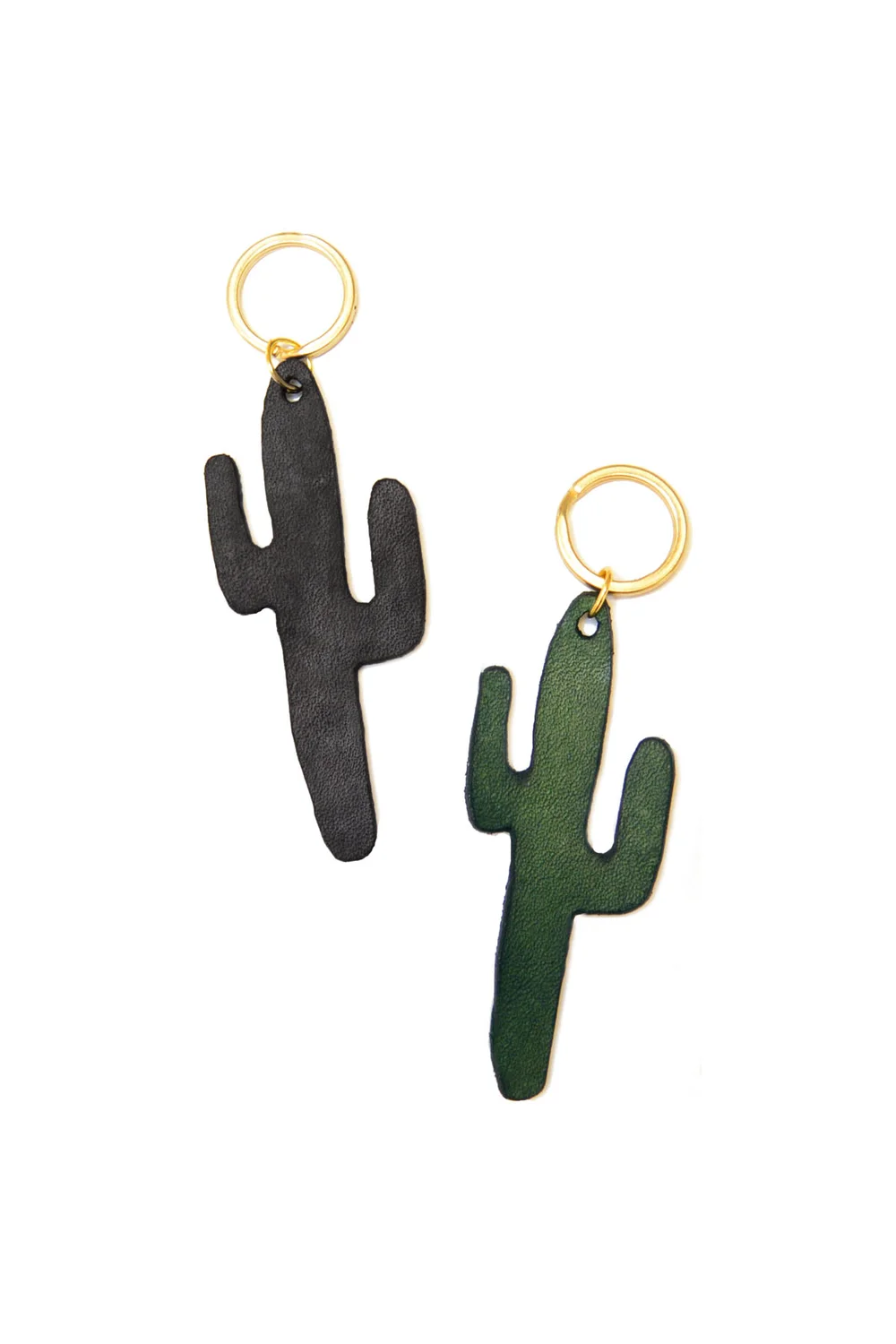 Cactus Keychain  Dichotomie Studio Leather Goods