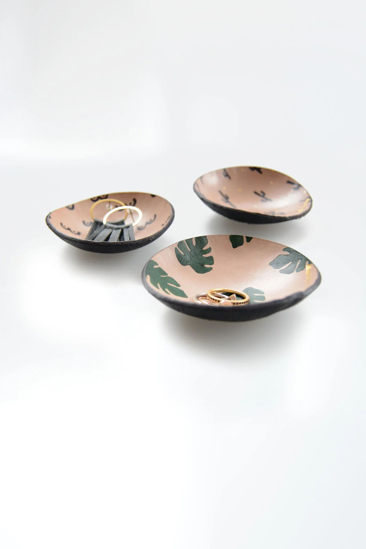 Leather Print Trinket Bowls Detail