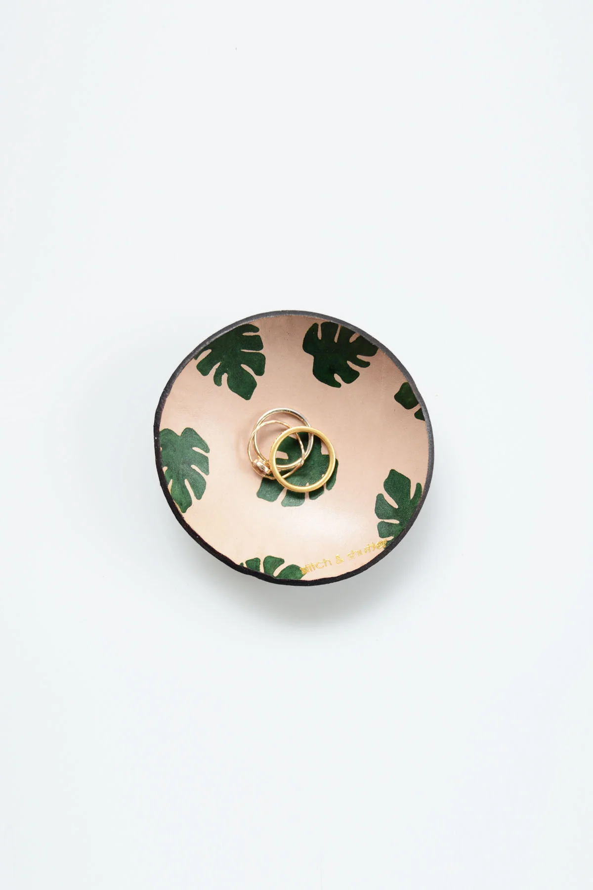Monstera Print Trinket Bowl