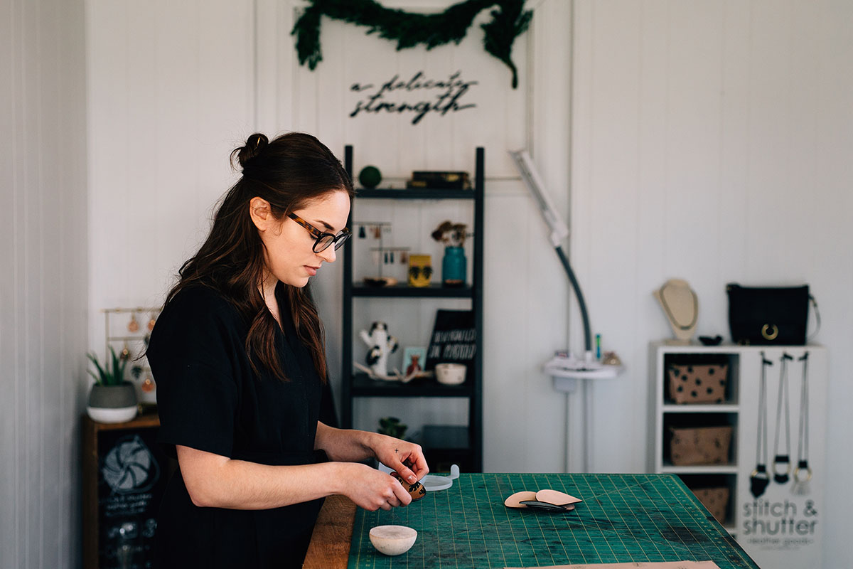 Megan of Stitch &amp; Shutter in the Studio