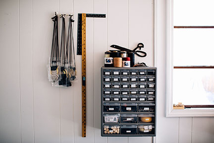 In the Studio with Stitch &amp; Shutter- Hardware Wall Organization