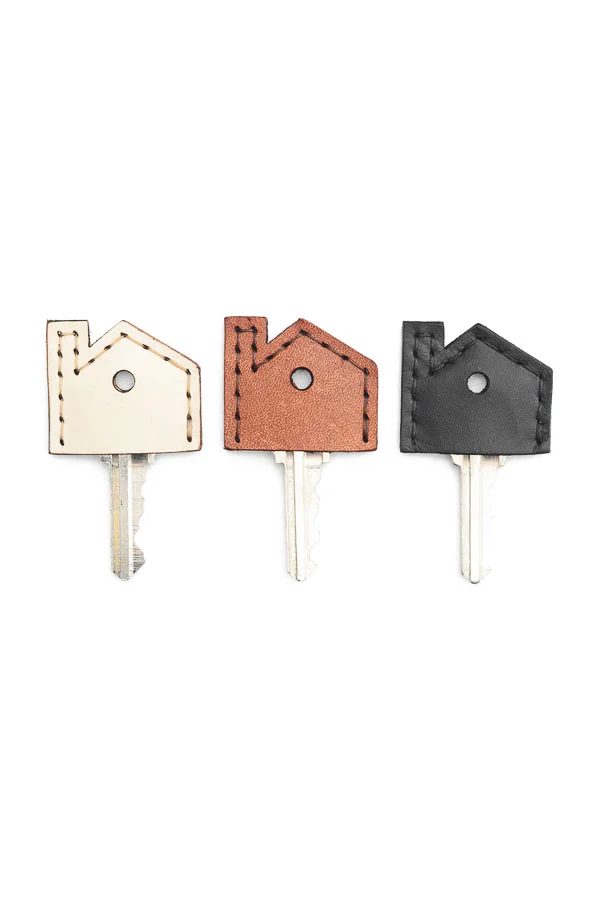 leather house key toppers- all colors