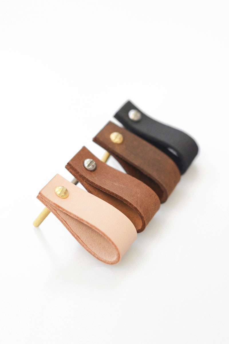Leather Drawer Pulls  Dichotomie Studio Leather Goods