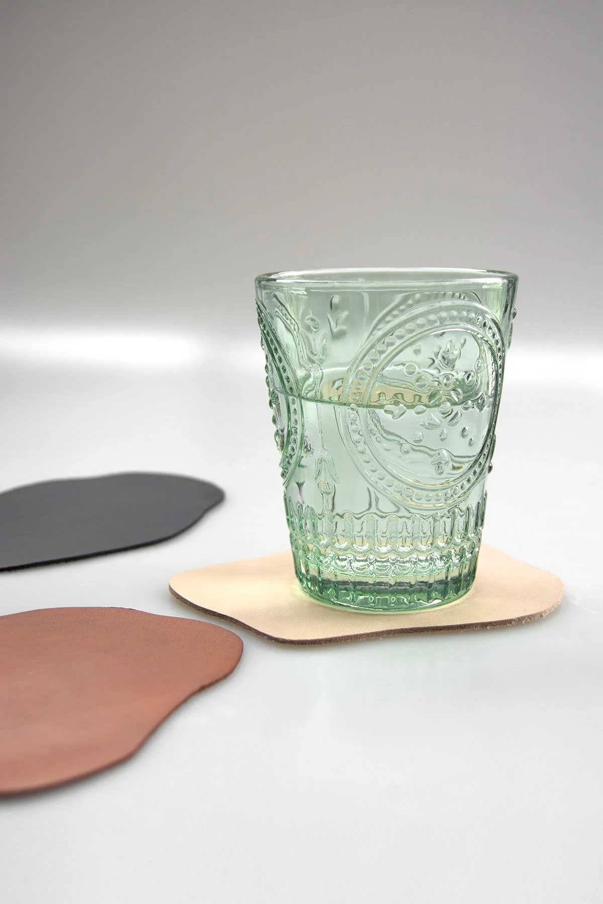 all abstract leather coasters