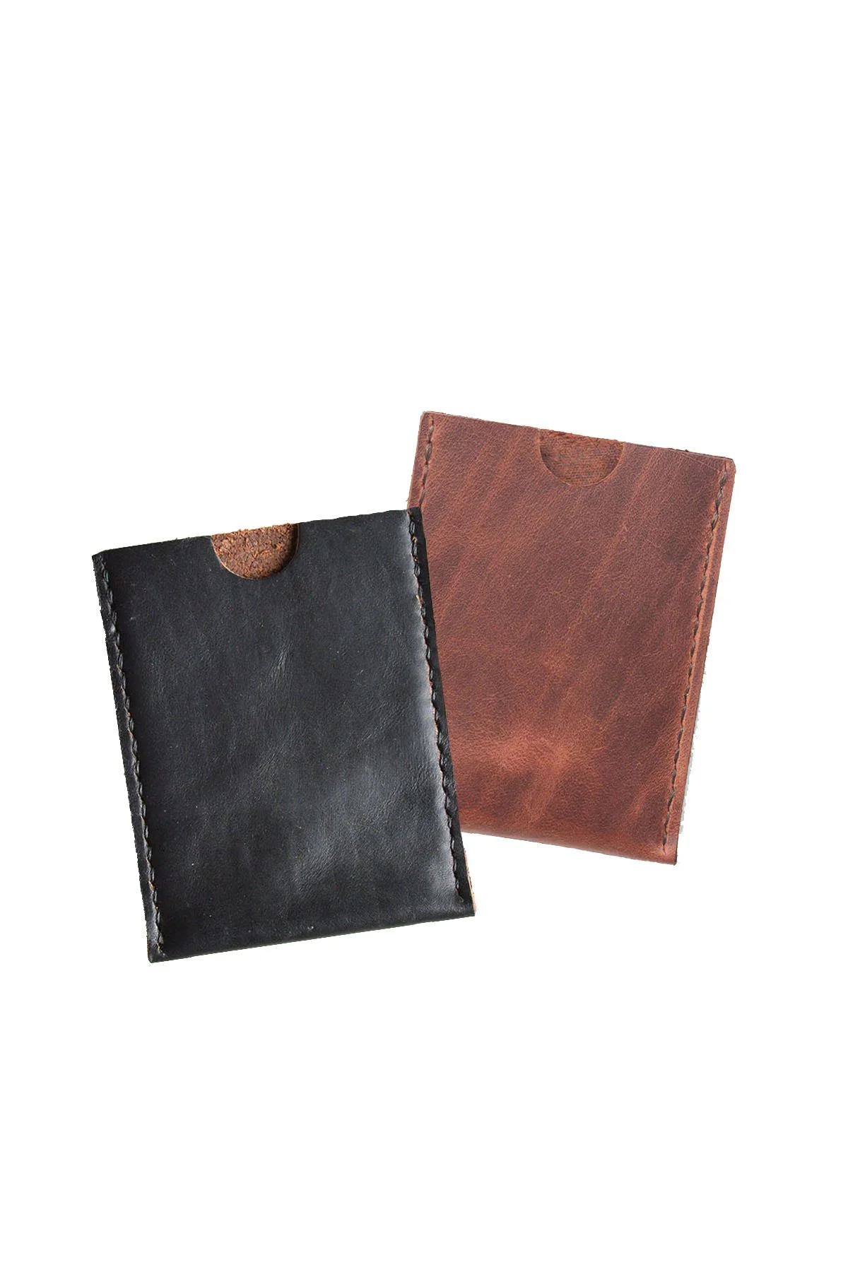 Notched Leather Card Case