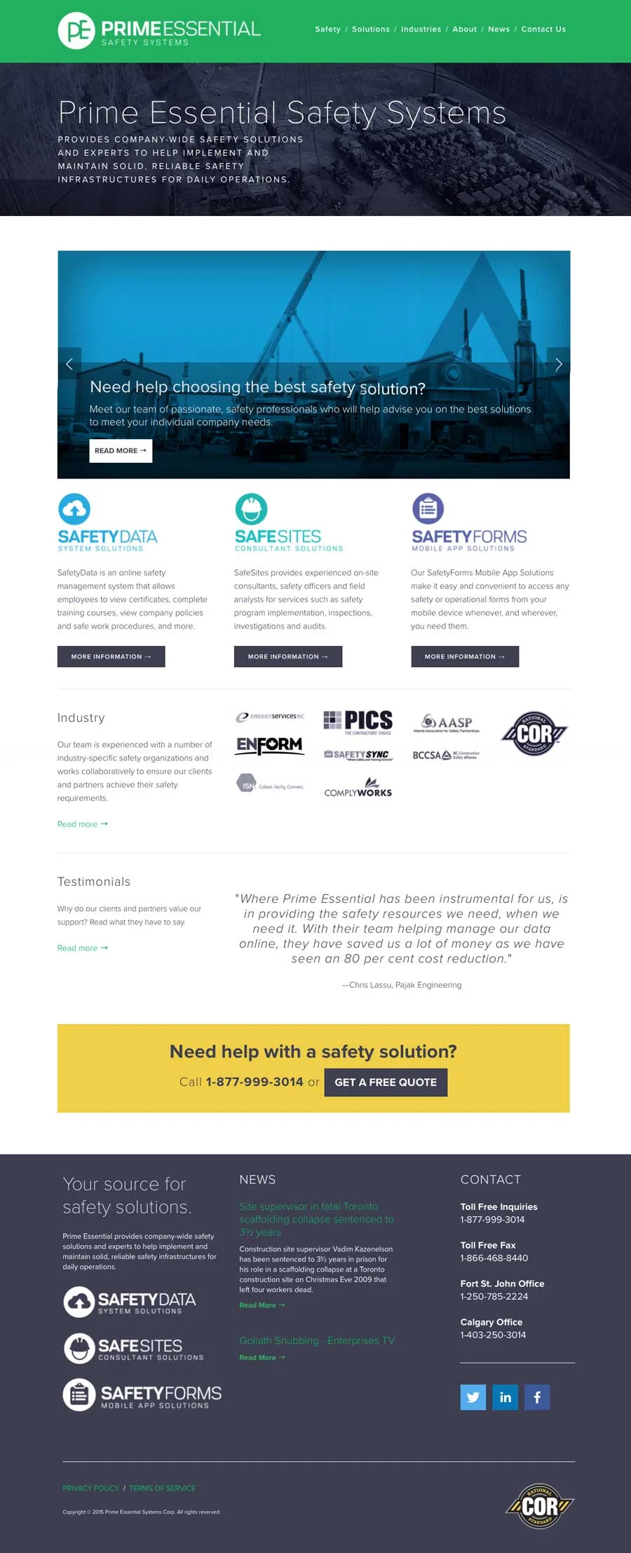 Prime Essential Safety Systems
