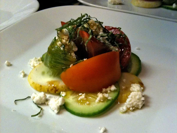 Heirloom Tomatoes & Cucumbers with Sheeps Milk Feta
