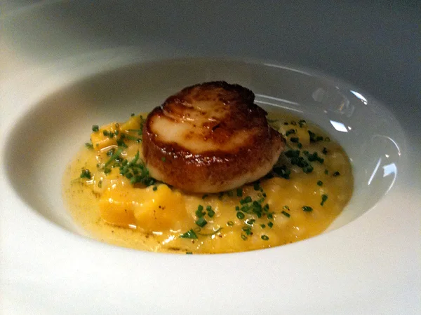Seared Qualicum Scallop with Butternut Squash Risotto
