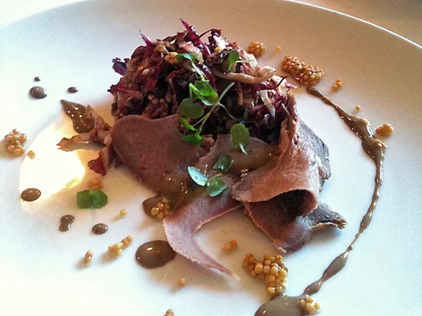 Braised Beef Tongue & Pickled Mustard Seeds