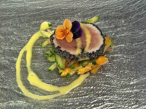 Sesame Crusted Tuna & Passionfruit Vinaigrette