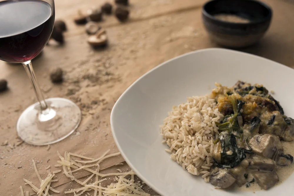 The 2nd Day of Christmas: Tender Spinach Mushroom Gratin with Parsnip