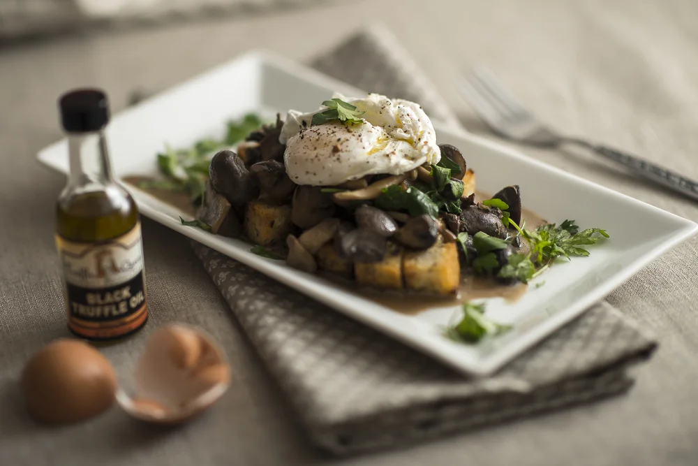 The 6th Day of Christmas: Mushroom Ragout with Poached Duck Egg