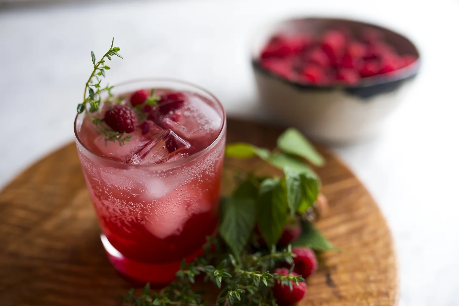 Raspberry-Thyme Shrub (a.k.a. drinking vinegar)