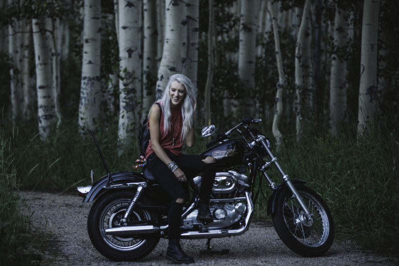 Skye Larcade: We’re a group of women riders trying to break out of that shell that this is only a men’s sport. It’s a women’s world too. The Litas is a group of bad ass chicks doing our thing, ya know? It’s empowering riding with a group of ladies who are like minded and dig the same things you do. The positive energy with everyone about that braaaap, I love it. I hope that we’re an inspiration to other girls. Too many girls hate on each other and we are a good example that it doesn’t have to be like that.