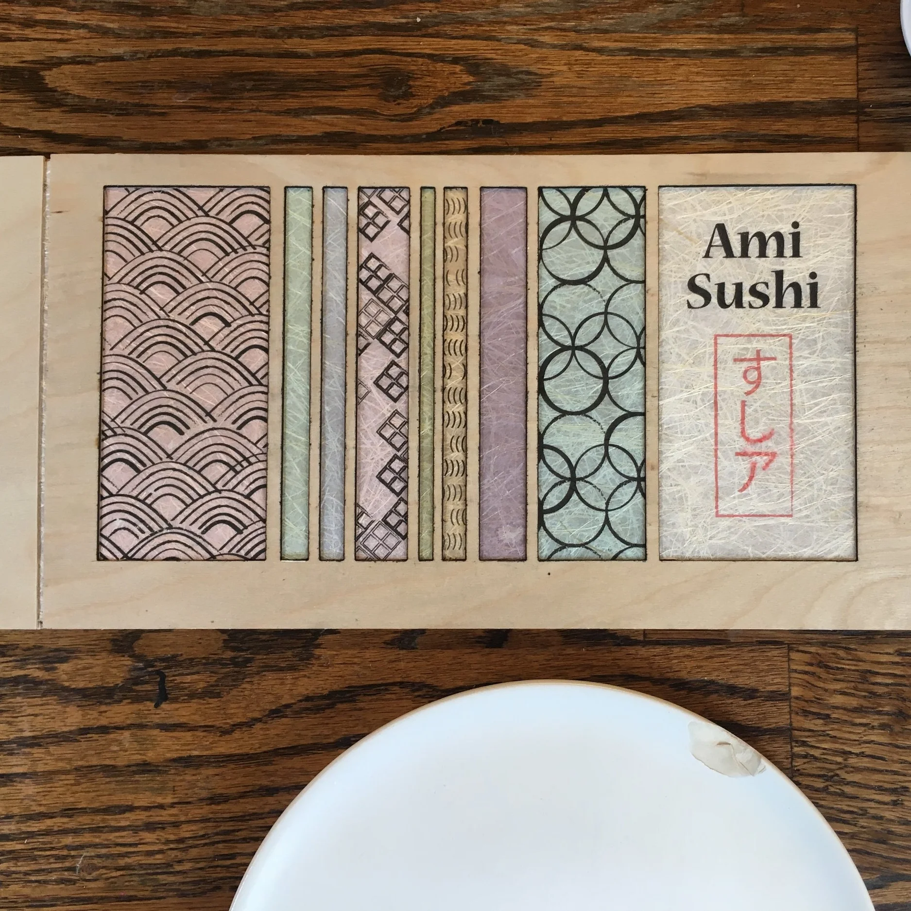 Ami Sushi Menu