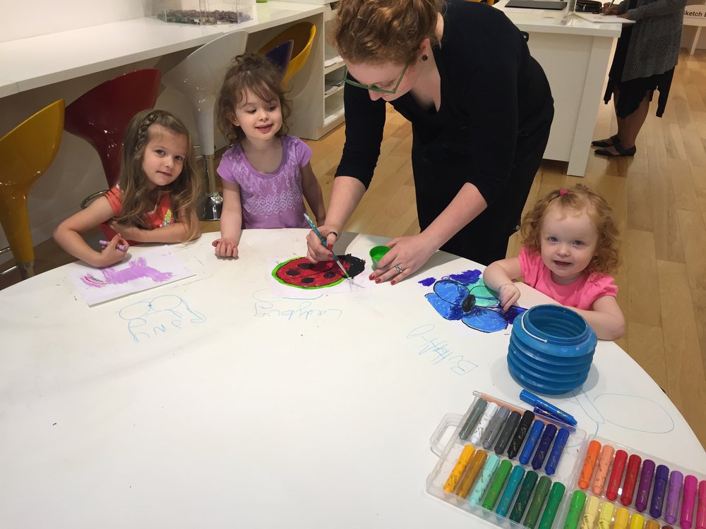 Image of students taking art class.