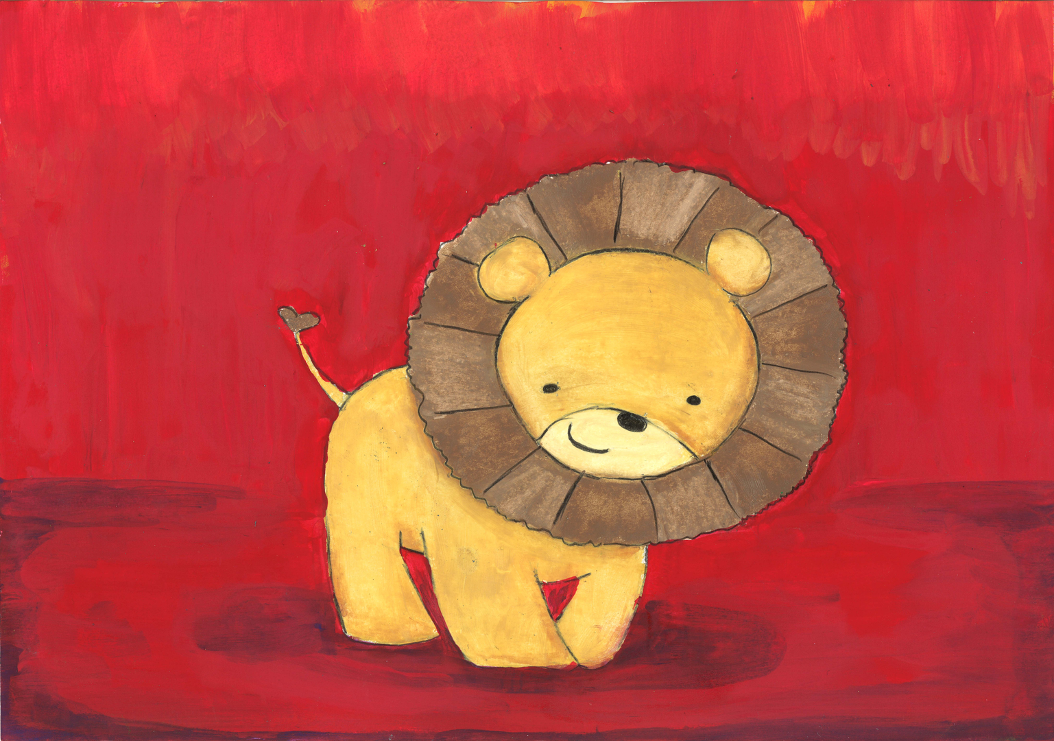 Image of a painting of a lion.