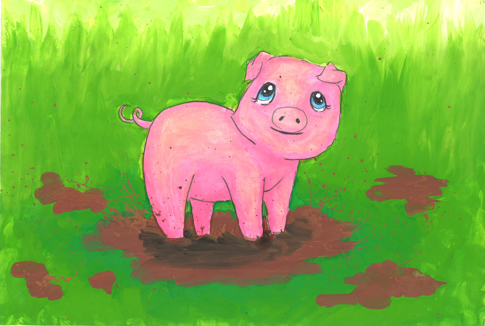 Image of a painting of a pig.