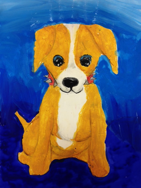 Image of a painting of a dog.