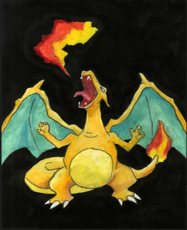 Image of a painting of a dragon.