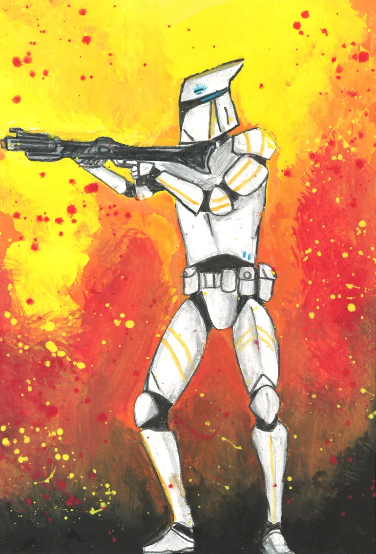 Image of a painting of a movie character.