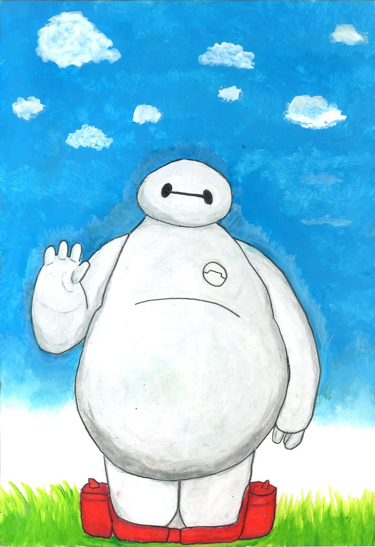 Image of a painting of a movie cartoon character.