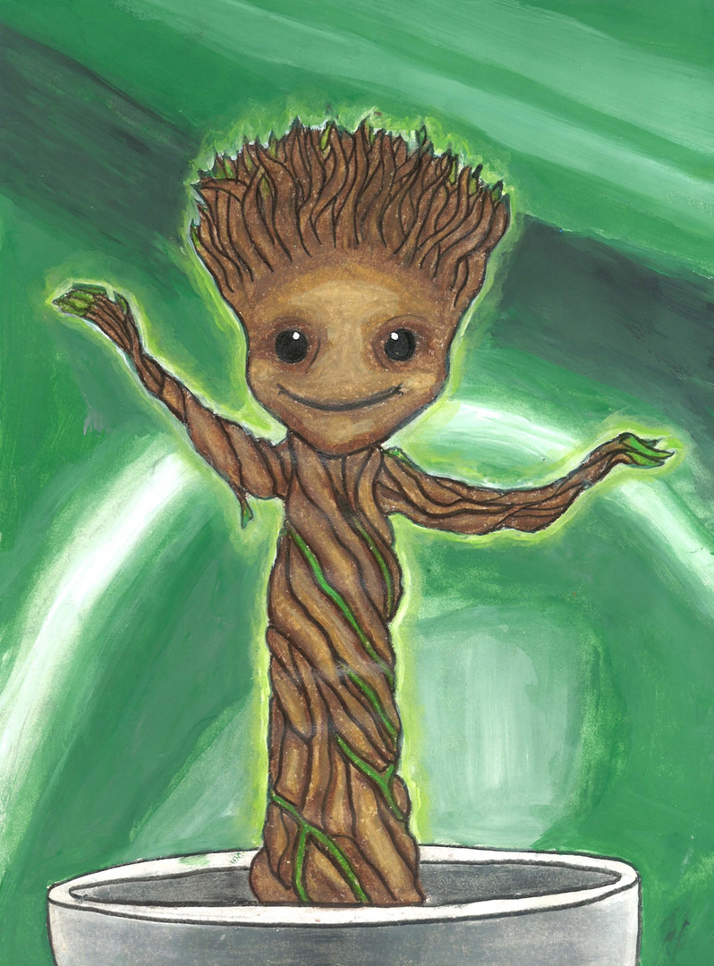 Image of a painting of a movie cartoon character.