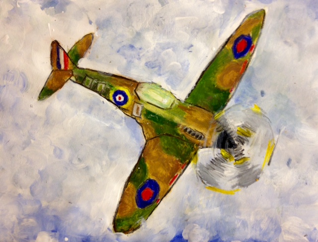 Image of a painting of a plane.