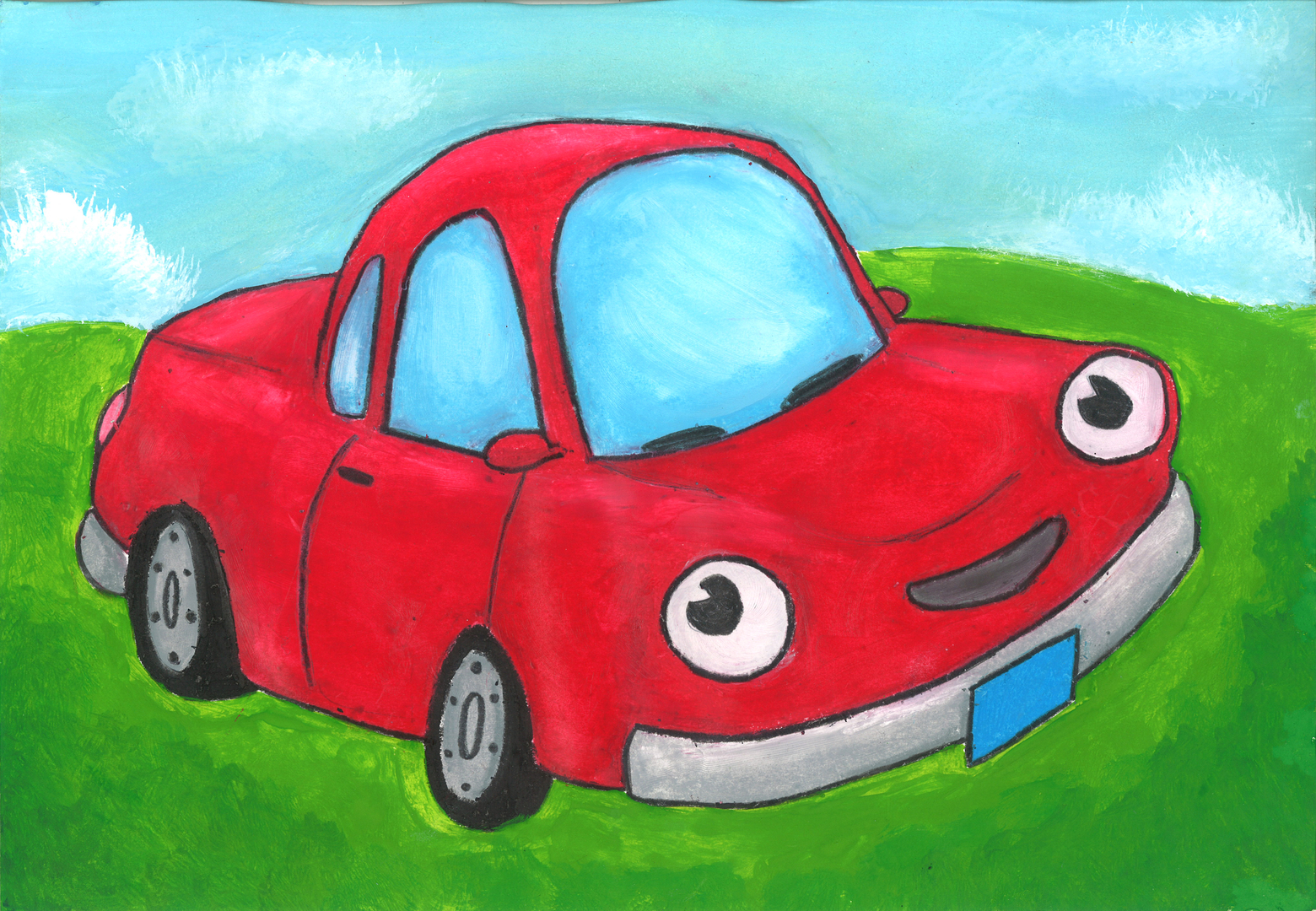 Image of a painting of a car.