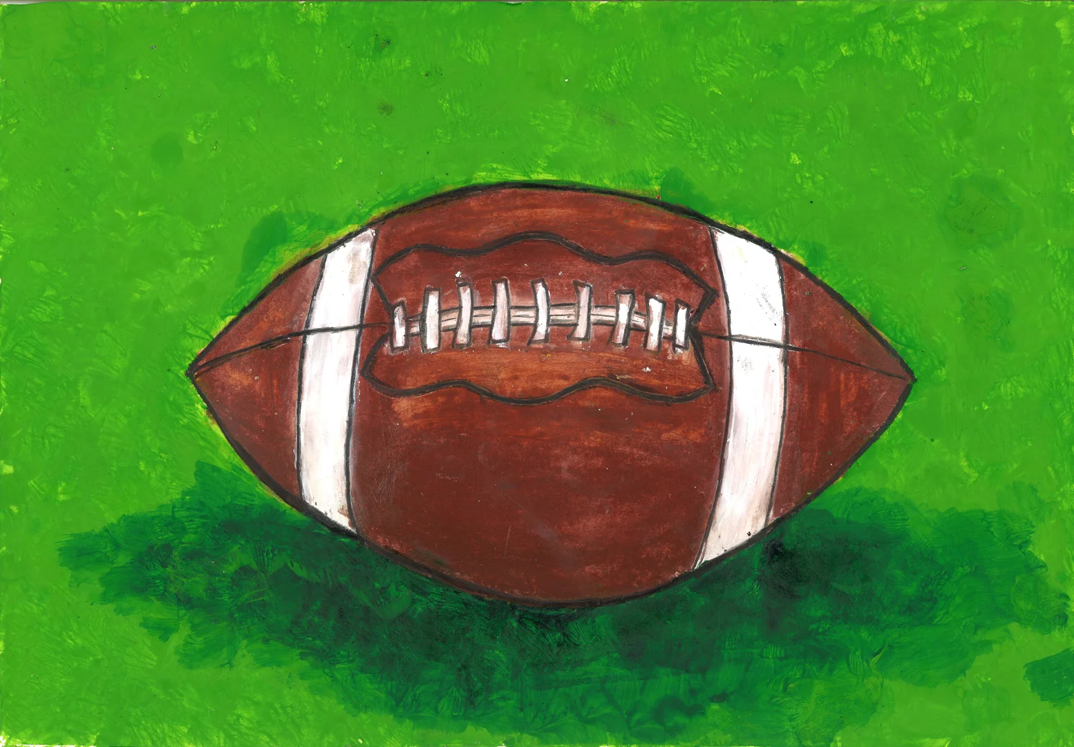 Image of a painting of a football.